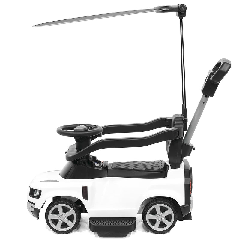 Kids Ride-On Push Car with Sunshade Canopy and Music Features Magic Cars 1