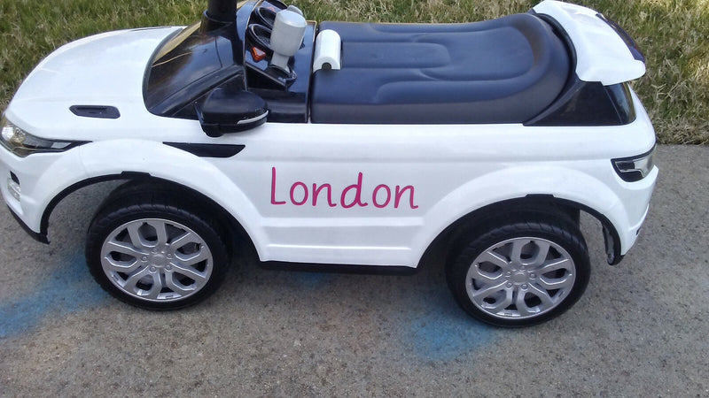 Land Rover Evoque Ride-On Push Car with Music Jeep 28.5-Inch Long Magic Cars 4