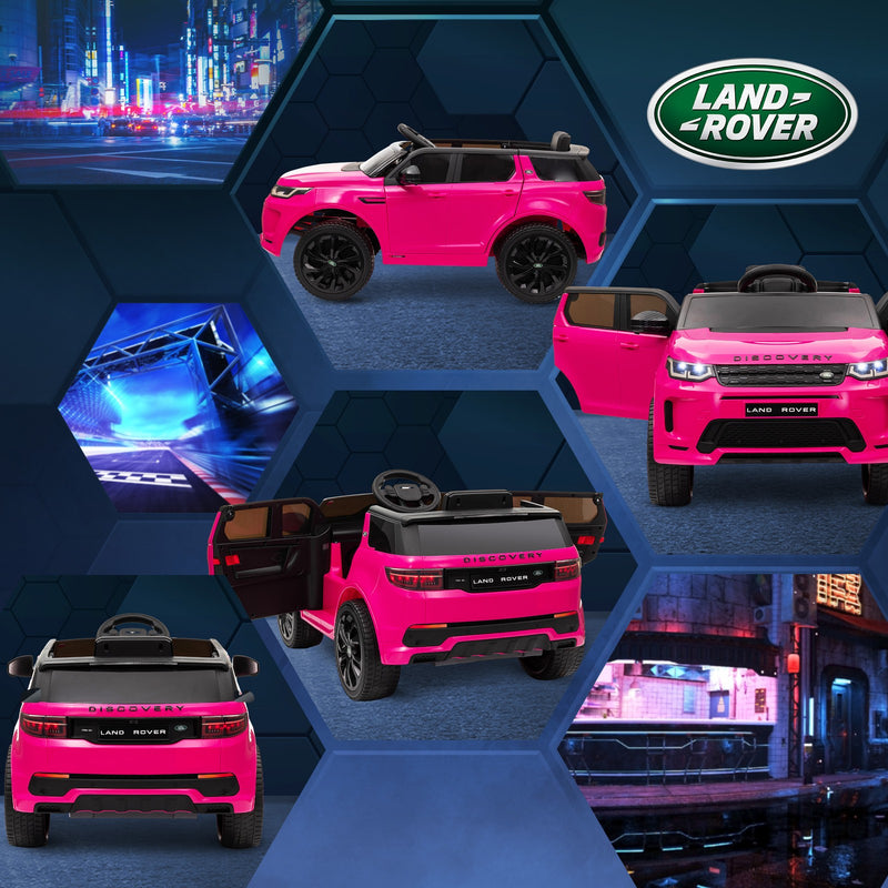 Licensed Land Rover 12V Kids Ride-On Car with Soft Start Pink Magic Cars 10