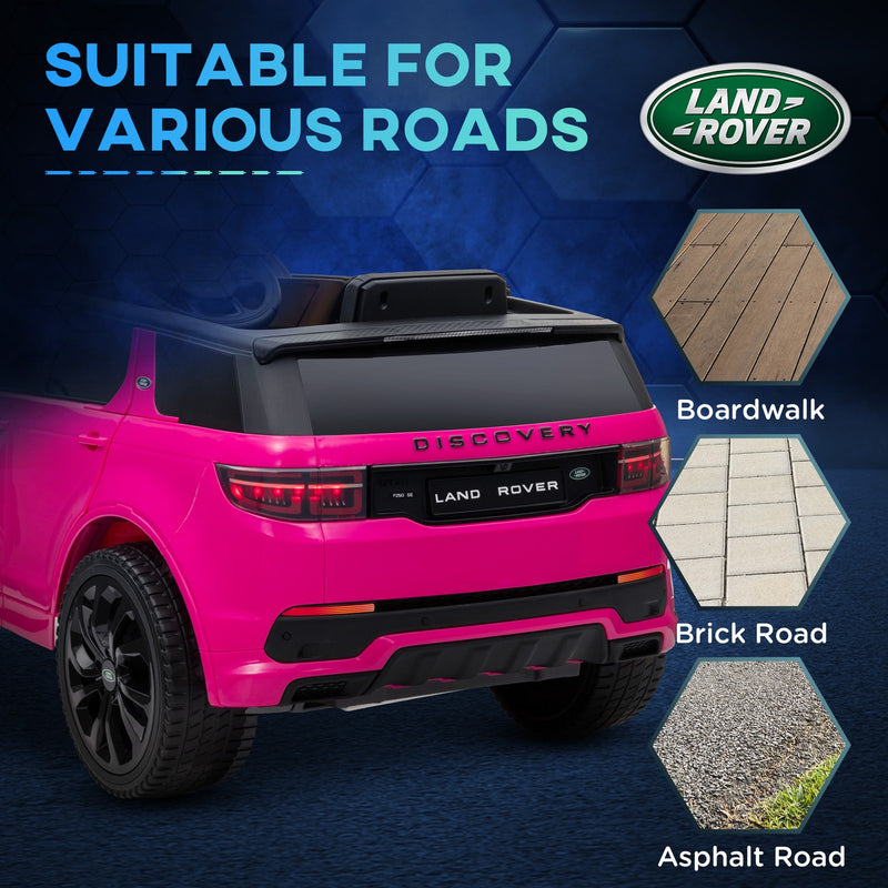 Licensed Land Rover 12V Kids Ride-On Car with Soft Start Pink Magic Cars 9