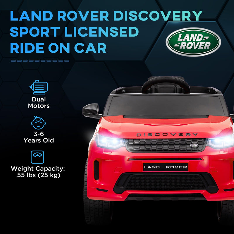 Licensed 12V Red Kids Ride-On Car with Soft Start and Land Rover Design Magic Cars 4