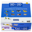 984 Language Development 3D-2D Animal and Food Matching Set Magic Cars 4