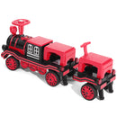 Large 2-Seater 12V Electric Kids Ride-On Train with Carriage, Music, and Lights in Blue and Red Magic Cars 9