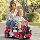 12V Electric 2-Seater Kids Ride-On Train with Music, Lights, Storage – Red Magic Cars 2