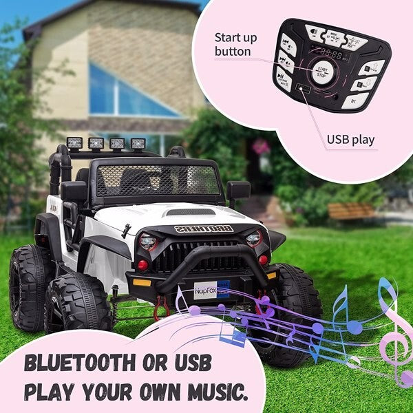 Large Battery-Powered Electric Ride-On Car for Kids with 2 Seats and Remote Control Magic Cars 3