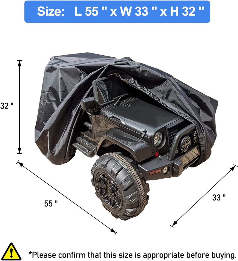Large Ride-On Electric Truck Toy with Outdoor Protective Cover for Kids' Power Wheels Magic Cars 1