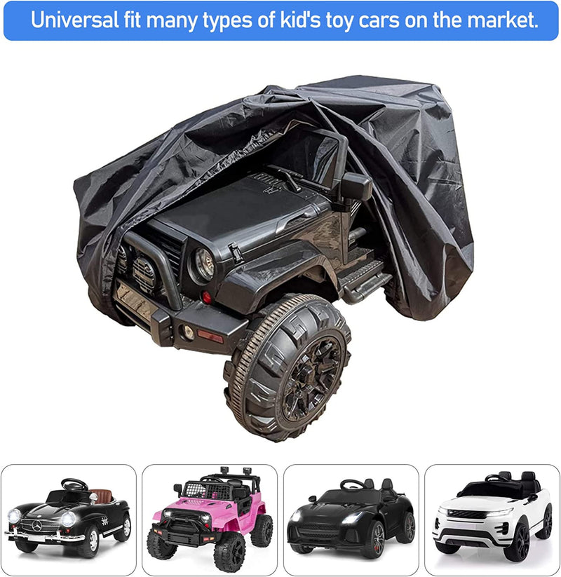 Large Ride-On Electric Truck Toy with Outdoor Protective Cover for Kids' Power Wheels Magic Cars 2
