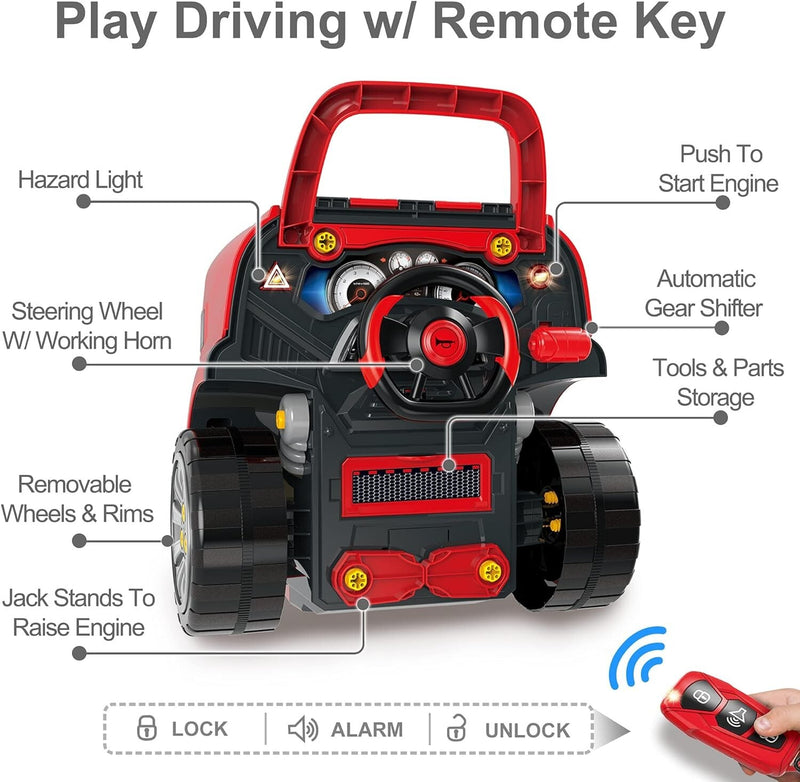 Large Truck Engine Toy Mechanic Repair Set for Toddlers Ages 3-5 Magic Cars 5