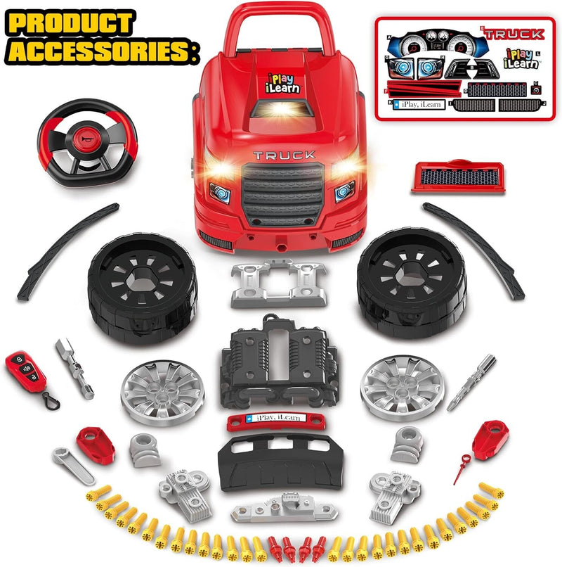 Large Truck Engine Toy Mechanic Repair Set for Toddlers Ages 3-5 Magic Cars 7