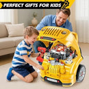 Monster Truck Mechanic Playset for Kids Ages 3-8 with Electric Drill Magic Cars 6