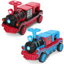 12V Two-Seater Electric Kids Ride-On Train Car with Music, Lights, and Horn - Red/Blue Magic Cars 12