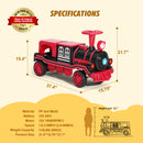 12V Two-Seater Electric Kids Ride-On Train Car with Music, Lights, and Horn - Red/Blue Magic Cars 2