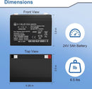 24V 5Ah Lead Acid Battery for Children's Ride-On Vehicles, F2 Terminal Magic Cars 1