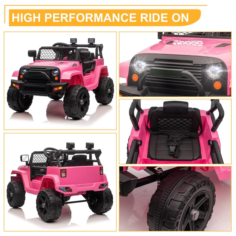 12V Battery-Powered Kids Ride-On Jeep Car with 3 Speeds and Remote Control Magic Cars 10