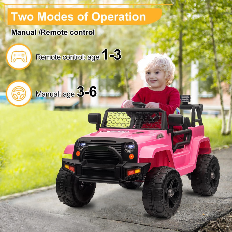 12V Battery-Powered Kids Ride-On Jeep Car with 3 Speeds and Remote Control Magic Cars 4