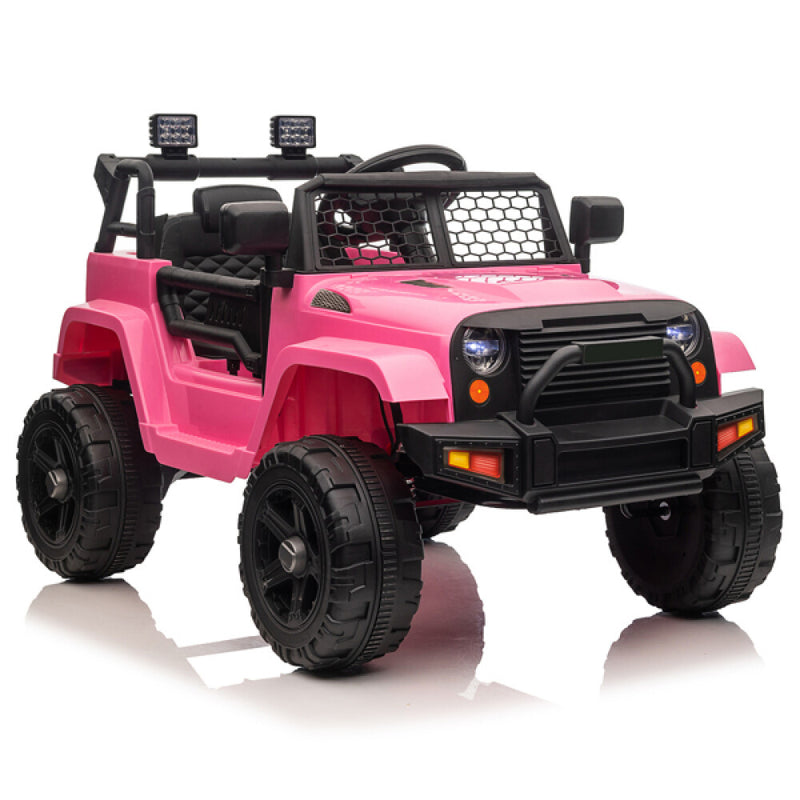12V Dual Drive Jeep with 4.5Ah Battery, 2.4G Remote Control, and 3-Speed Modes – Pink Magic Cars 0