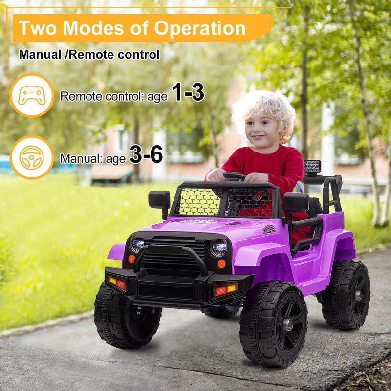 Electric Double Drive Remote Control Ride-On Jeep Car for Kids with 3-Speed Settings Magic Cars 3