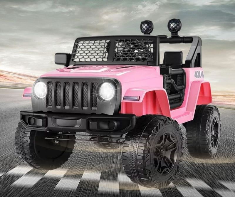 12V Electric Ride-On Truck for Kids with 2 Seats, LED Lights, MP3 Player, and Remote Control Wheels Magic Cars 7