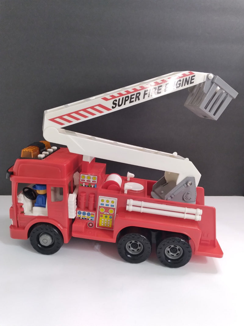 Kids Red Fire Engine Toy with Play Features, Dimensions 9" x 5" x 13" Magic Cars 4