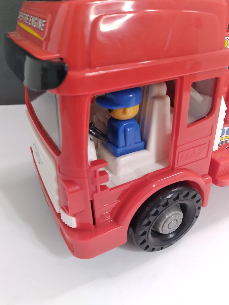 Kids Red Fire Engine Toy with Play Features, Dimensions 9" x 5" x 13" Magic Cars 5