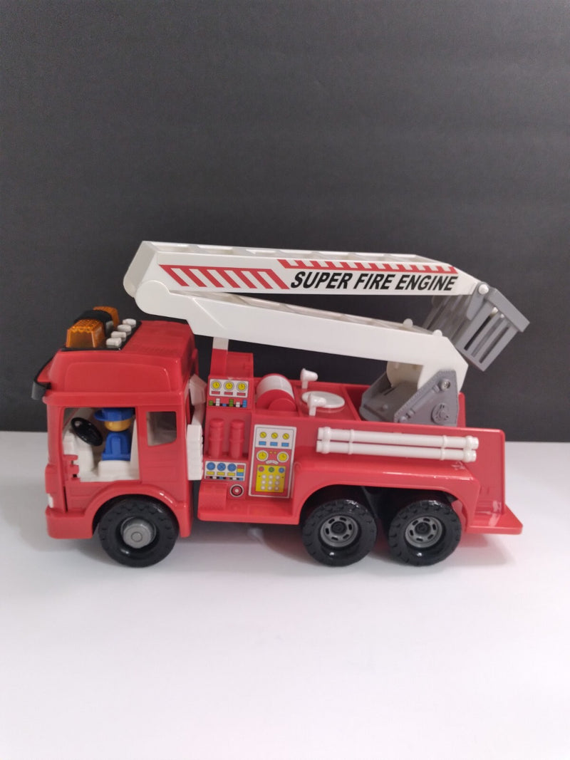 Kids Red Fire Engine Toy with Play Features, Dimensions 9" x 5" x 13" Magic Cars 8