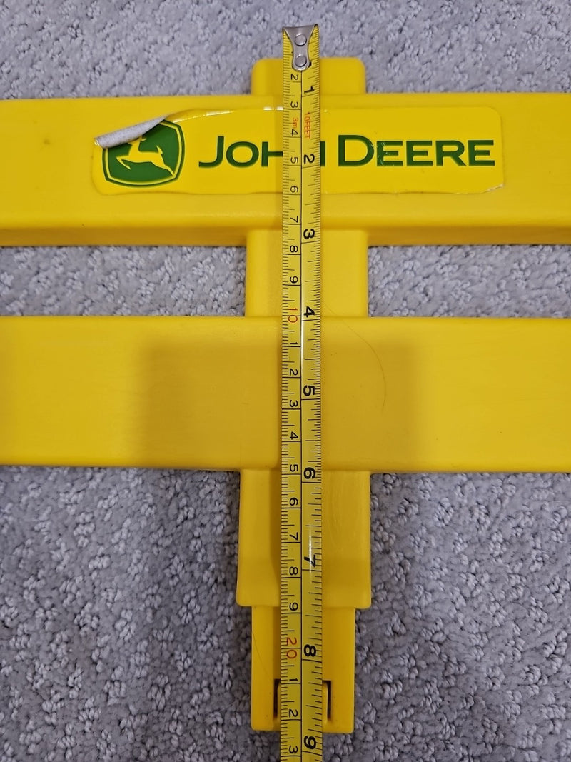 Kids' Yellow Ride-On John Deere Tractor with Wagon Trailer and Side Gate Section Magic Cars 10