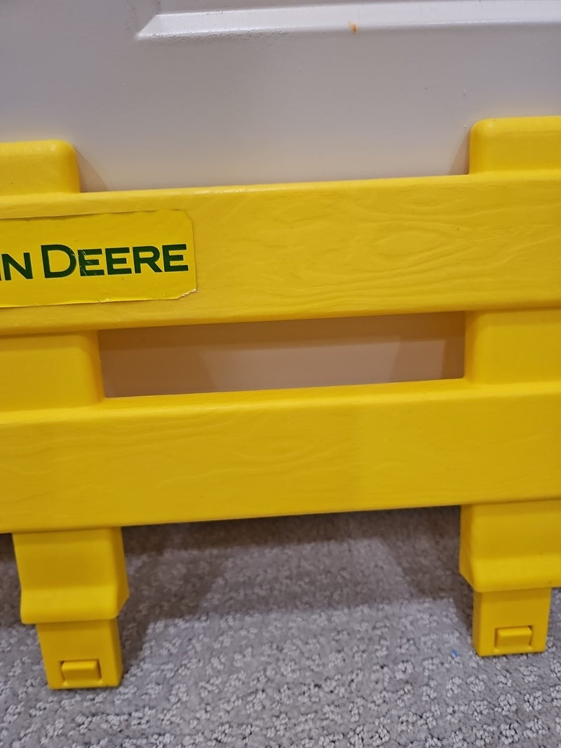 Kids' Yellow Ride-On John Deere Tractor with Wagon Trailer and Side Gate Section Magic Cars 4