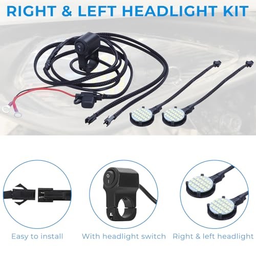 Left and Right Headlight Kit for 2016-2024 Yamaha Raptor 90 and 110 Magic Cars 3