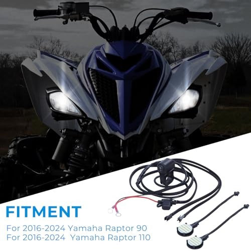 Left and Right Headlight Kit for 2016-2024 Yamaha Raptor 90 and 110 Magic Cars 4