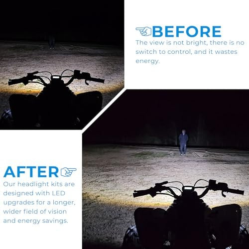 Left and Right Headlight Kit for 2016-2024 Yamaha Raptor 90 and 110 Magic Cars 6