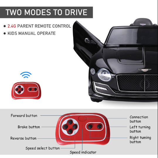 Licensed 12V Bentley Style Kids Electric Ride-On Car with 2.4G Remote Control Magic Cars 14