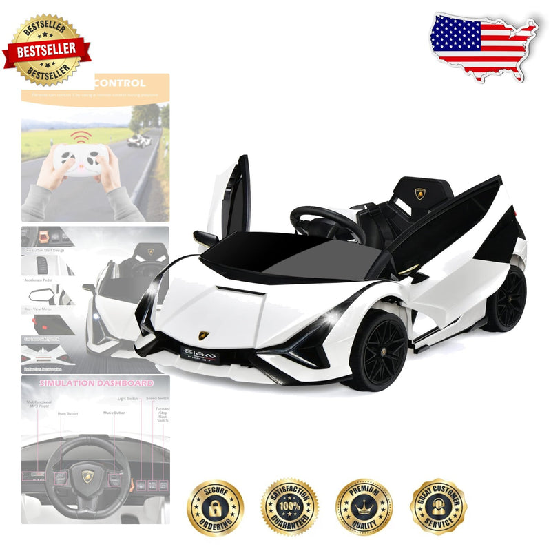 12V Lamborghini Sian Ride-On Car with Adjustable Seat and Safety Belt Magic Cars 0