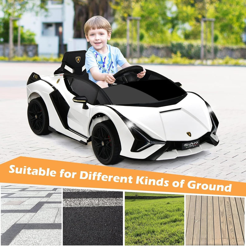 12V Lamborghini Sian Ride-On Car with Adjustable Seat and Safety Belt Magic Cars 10