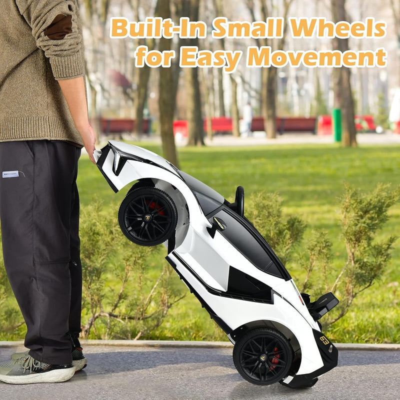 12V Lamborghini Sian Ride-On Car with Adjustable Seat and Safety Belt Magic Cars 9
