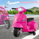 Licensed 6V Electric Scooter for Kids with 3 Wheels and Training Wheels, LED Lights Magic Cars 5