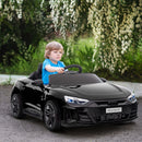 12V Licensed Electric Audi Ride-On Car with Remote Control and Horn – Black Magic Cars 1
