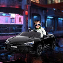 12V Licensed Electric Audi Ride-On Car with Remote Control and Horn – Black Magic Cars 8