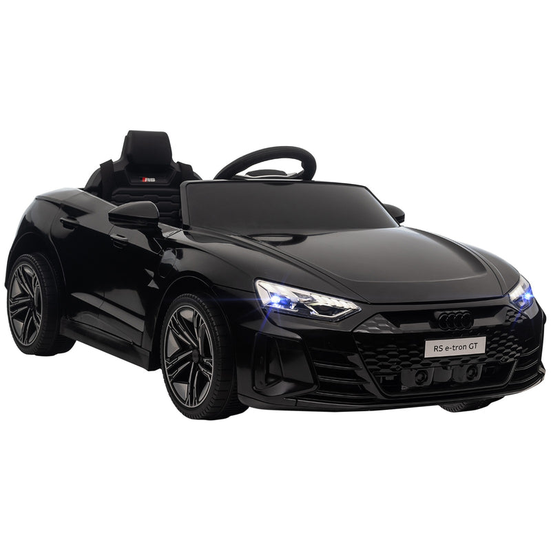 12V Licensed Electric Audi Ride-On Car with Remote Control and Horn – Black Magic Cars Variant 0