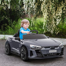 Licensed Audi 12V Electric Ride-On Car with Remote Control and Horn – Gray Magic Cars 8