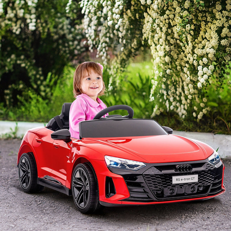 12V Licensed Audi Electric Ride-On Car with Remote Control and Horn, Red Magic Cars 1