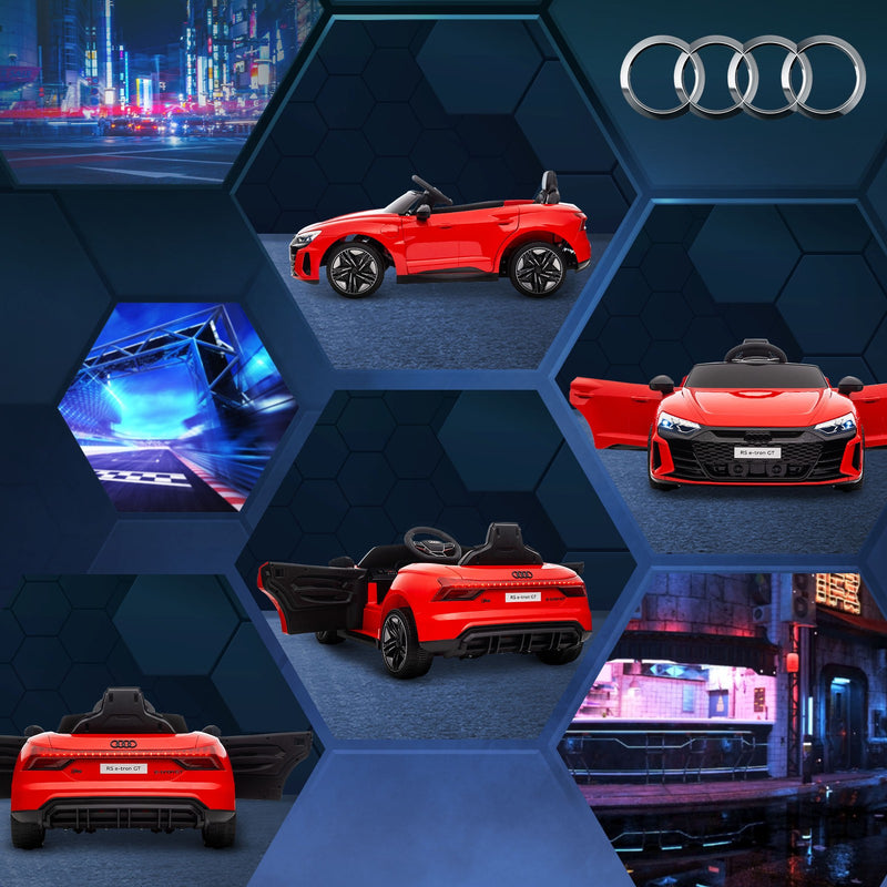 12V Licensed Audi Electric Ride-On Car with Remote Control and Horn, Red Magic Cars 9
