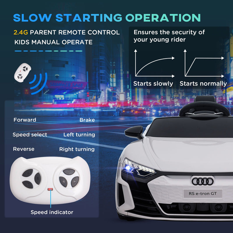 Licensed Audi 12V Electric Ride-On Car with Remote Control, Horn, and Music Magic Cars 6