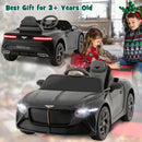Licensed Bentley Bacalar Kids 12V Ride-On Racer Car with LED Lights Black Magic Cars 3