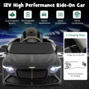 Licensed Bentley Bacalar Kids 12V Ride-On Racer Car with LED Lights Black Magic Cars 5