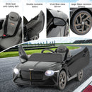 Licensed Bentley Bacalar Kids 12V Ride-On Racer Car with LED Lights Black Magic Cars 7