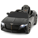 Licensed Bentley Bacalar Kids 12V Ride-On Racer Car with LED Lights Black Magic Cars Variant 0