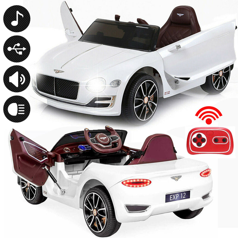 Licensed Bentley Style Kids 12V Electric Ride-On Car with Remote Control and LED Lights Magic Cars 0