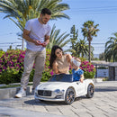 Licensed Bentley Style Kids Electric Ride-On Car 12V with Remote Control and LED Lights, Black Magic Cars 3