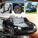 Licensed Bentley Style Kids Electric Ride-On Car 12V with Remote Control and LED Lights, Black Magic Cars 9