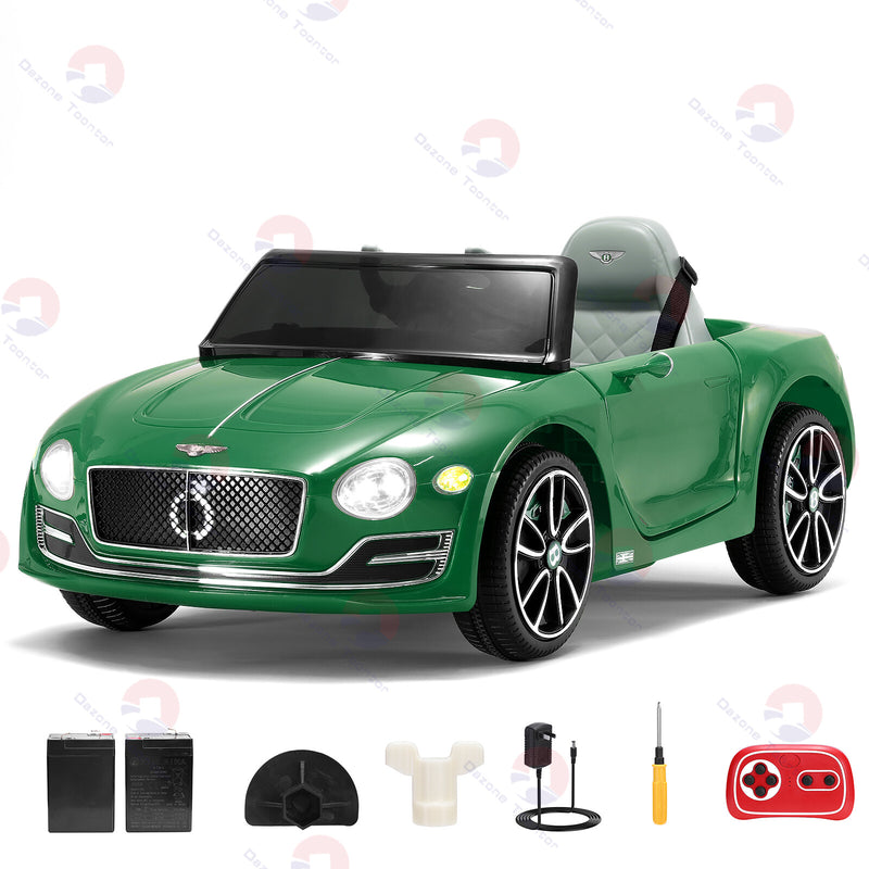 Licensed Bentley Style Electric Kids Ride-On Car with Remote Control - Green Magic Cars 6